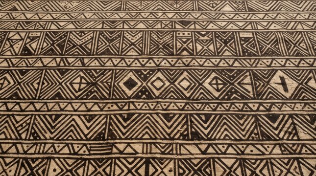 African pattern mudcloth textured tribal textile with mudcloth seamless ornamental abstract traditional cultural