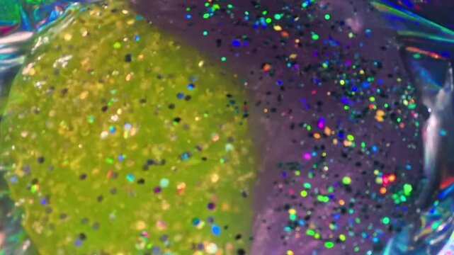 Glitter jelly candy abstract