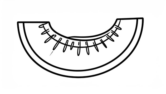 Stylized vector icon of a single melon slice wedge.