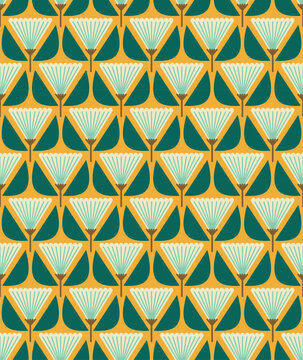 abstract floral flower tile seamless pattern wallpaper
