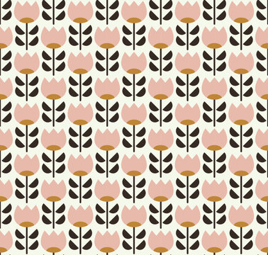 abstract floral flower tile seamless pattern wallpaper
