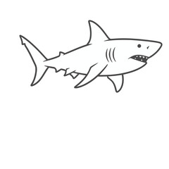 Fototapeta premium Shark outline