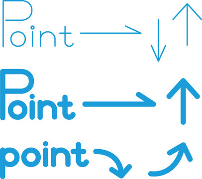 Point text label with arrow