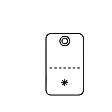 Tag with hole and asterisk icon