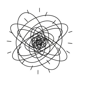 Abstract Black Lines on White Background