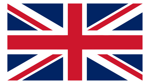National flag of the united kingdom featuring red white and blue colors in a classic design Vector