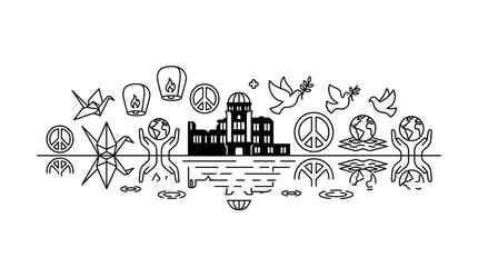 Peace Symbols and Hiroshima Memorial © Sinta Maharani