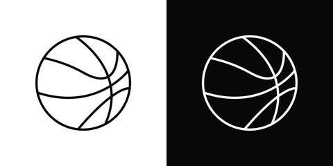 Basketball icon minimal logos pack. EPS10 © Vince