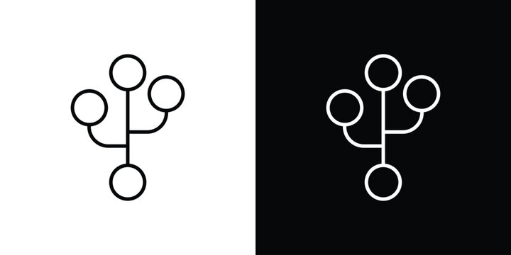 Code branch icon minimal logos pack. EPS10