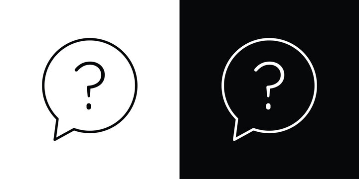 Comment question icon minimal logos pack. EPS10