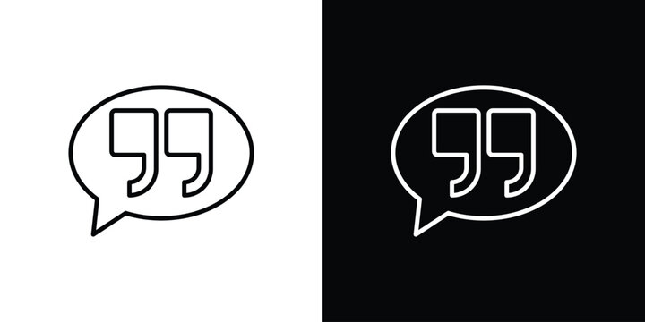 Comment quote icon minimal logos pack. EPS10