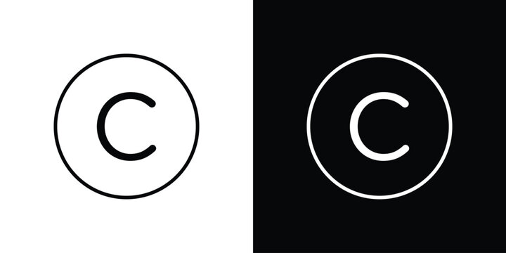 Copyright icon minimal logos pack. EPS10