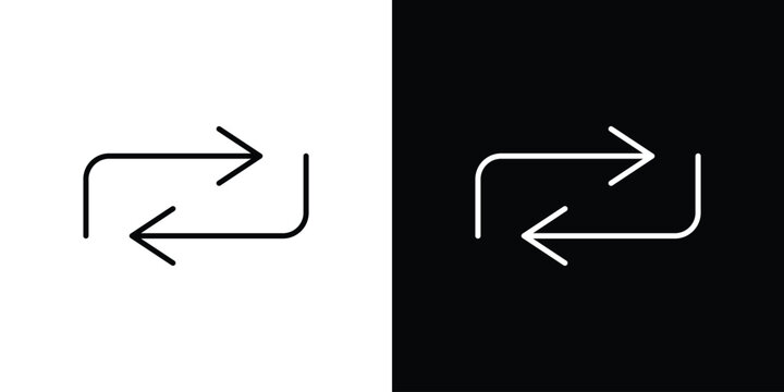 Exchange icon minimal logos pack. EPS10