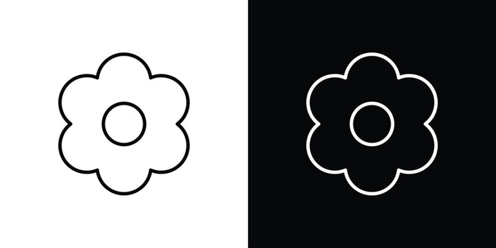 Flower icon minimal logos pack. EPS10