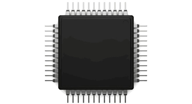Close-up of a computer microchip.