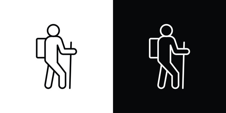 Hiking icon minimal logos pack. EPS10