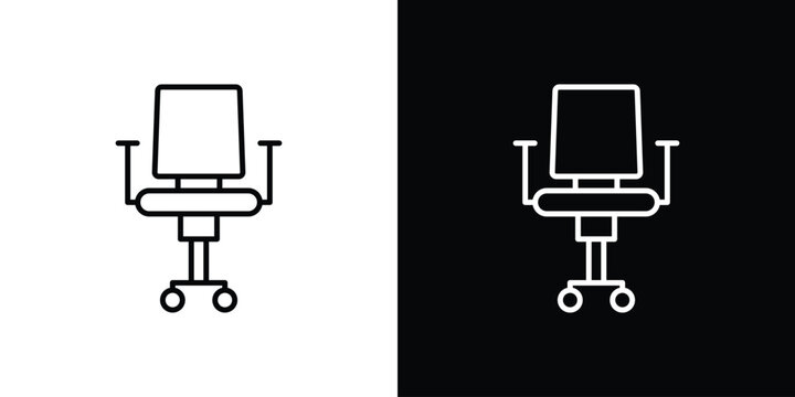 Office chair icon minimal logos pack. EPS10