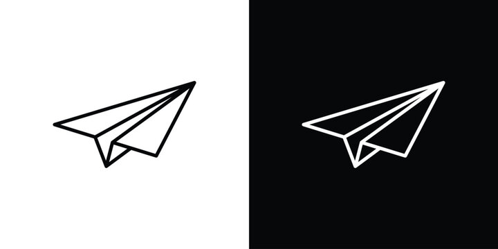 Paper plane icon minimal logos pack. EPS10