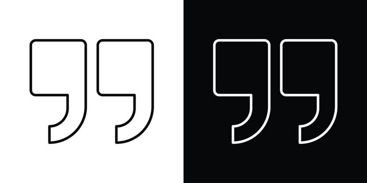 Quote right icon minimal logos pack. EPS10