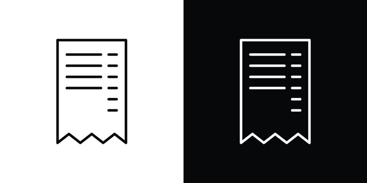 Receipt icon minimal logos pack. EPS10