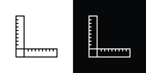 Fototapeta premium Ruler combined icon minimal logos pack. EPS10