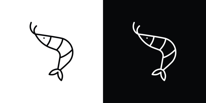 Shrimp icon minimal logos pack. EPS10