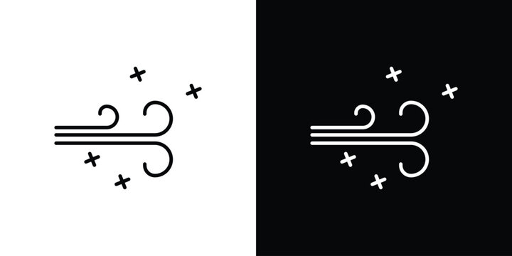 Snow blowing icon minimal logos pack. EPS10