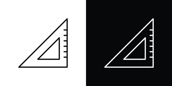 Triangle ruler icon minimal logos pack. EPS10