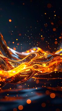 Vibrant orange flame with sparks.