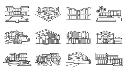 Obraz premium Modern house architectural designs.