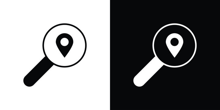 Search Location icon outline pictogram series