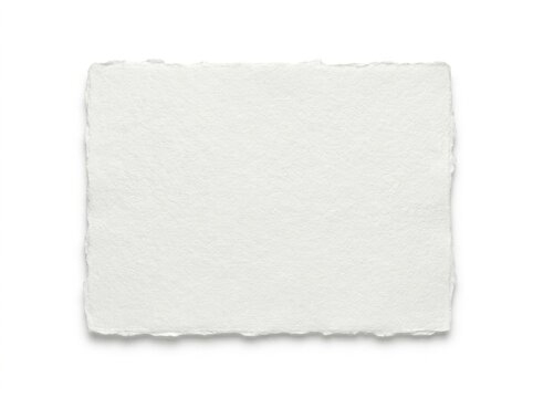 Blank Handmade Paper Sheet with Deckle Edges