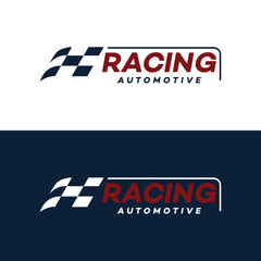 Obraz premium Racing logo design template illustration vector