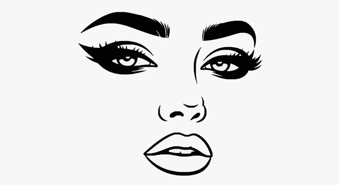 Elegant Bold Makeup Eye Art.