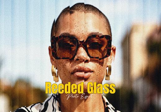 Reeded Glass Photo Effect