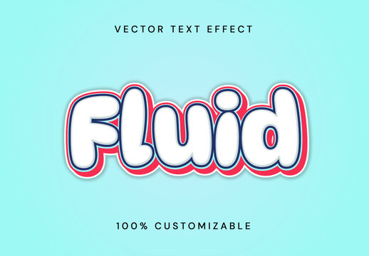 Fluid Soft Bubble Text Effect