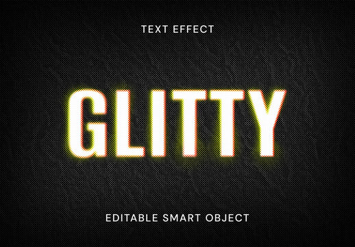 Halftone Glitch Text Effect