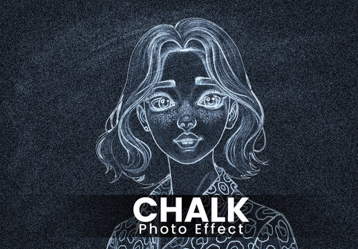 Chalk Sketch Photo Effect Template