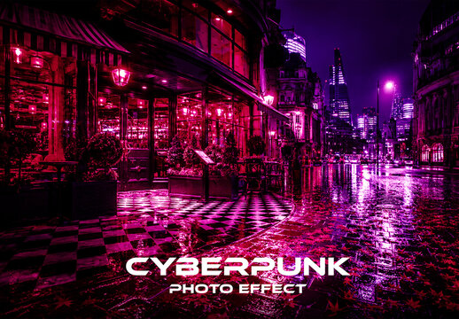 Cyberpunk Neon Photo Effect