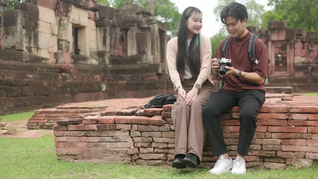 Happy Couple with Camera at White Temple Part 96