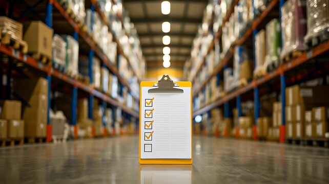 Warehouse inventory checklist for logistics management and supply chain operations