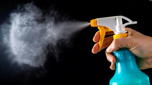 Hand spraying disinfectant cleaner for hygiene and sanitation protection