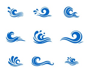 Naklejka premium water droplets, drop, splash and wave design elements