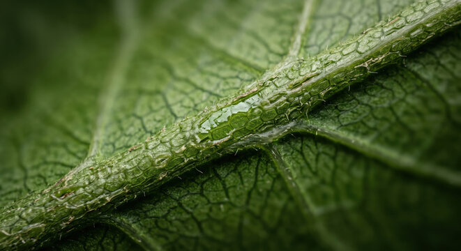 Extreme Micro Photography of Single Leaf Vein Structure