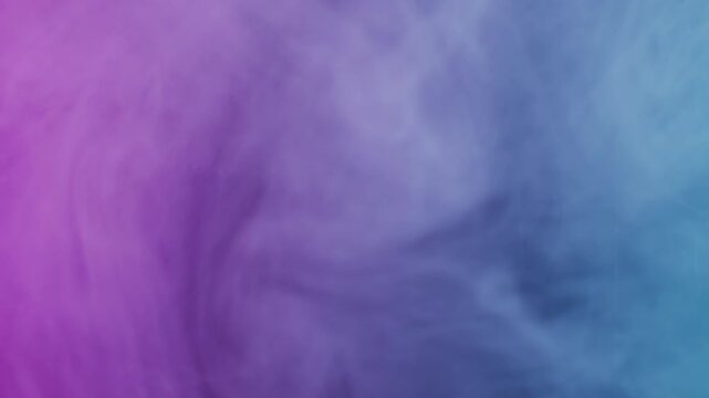 Haze smoke. Explode glass. Defocused purple blue color gradient fume cloud vortex ink cracked texture on neon art abstract background.