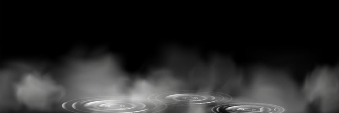 Texture of rain and fog on a black background overlay effect, Abstract splashes of Rain and Snow Overlay Freeze motion of white particles on black background.