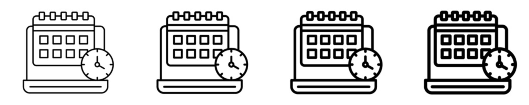 Class Schedule  Icon Set Different Style Collection