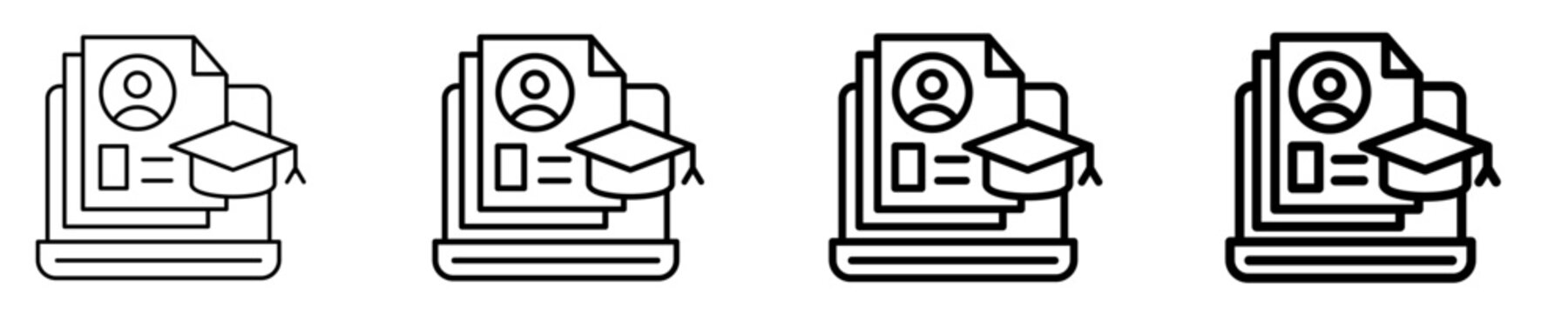 Student Registration  Icon Set Different Style Collection