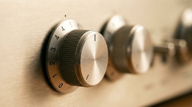Loop amplifier volume dials in macro focus with soft falloff