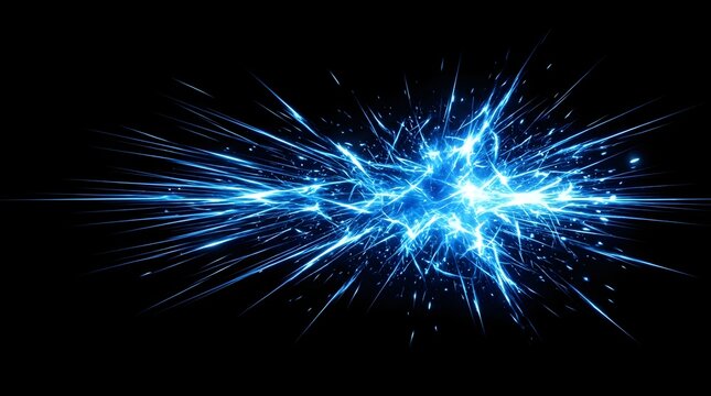 Blue Energy Burst Abstract Background
